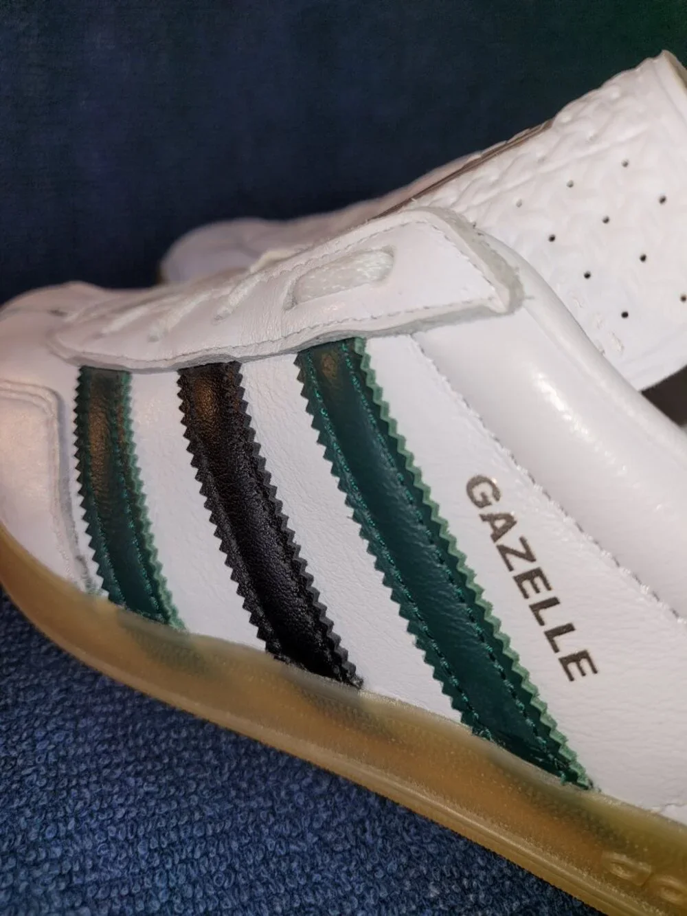 Adidas Gazelle OG Women's Size 8 White Green Black Tan Sneakers IE2957 (#2014)